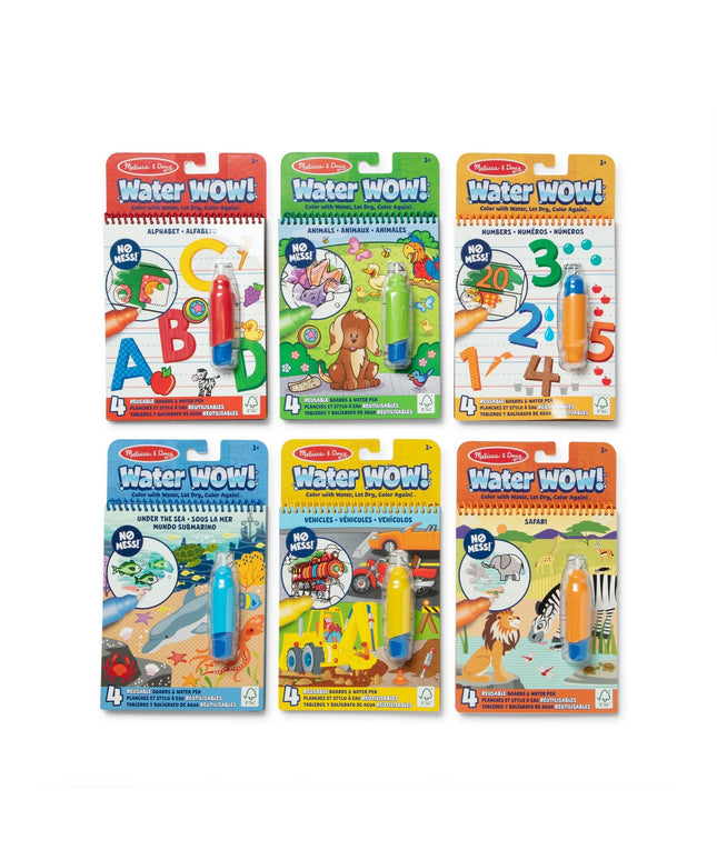 Water WOW! 6-Pack – Animals, Vehicles, Alphabet, Numbers, Safari, Under the Sea