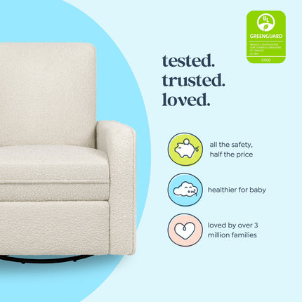 Penny Recliner and Swivel Glider | Ivory Boucle Fabric