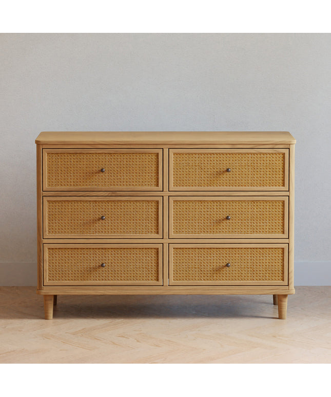 Marin with Cane 6 Drawer Assembled Dresser