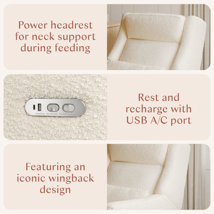 Kiwi Plus Power Recliner and Swivel Glider with Power Adjustable Headrest and USB Port