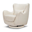 Ivory Boucle with Ivory Wood Base