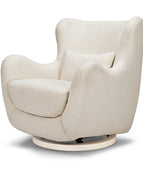 Ivory Boucle with Ivory Wood Base