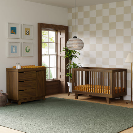 Hudson 3-in-1 Convertible Crib with Toddler Bed Conversion Kit