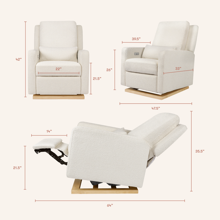 Sigi Electronic Recliner and Glider with USB Port