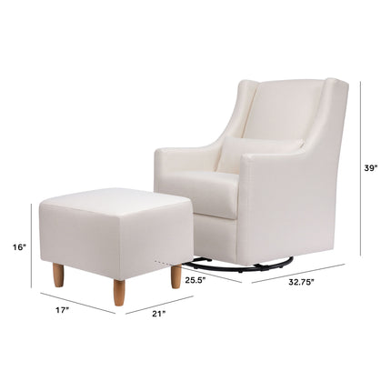 Toco Swivel Glider and Ottoman in Eco-Performance Fabric | Water Repellent & Stain Resistant