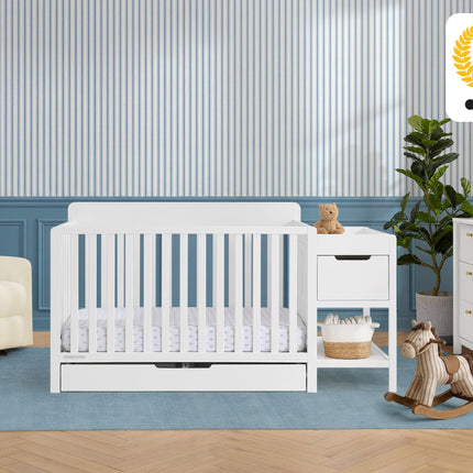 Maya 5-in-1 Convertible Crib and Changer with Storage
