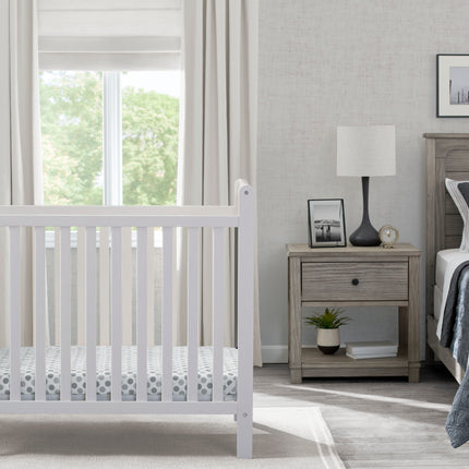 Classic Mini Crib with 2.75-inch Mattress - Convertible to Twin Bed