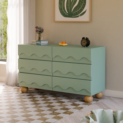 Lido Wave 6-Drawer Assembled Dresser