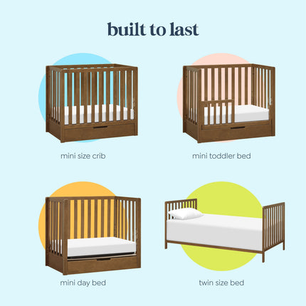 Colby 4-in-1 Convertible Mini Crib with Trundle