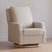 Ivory Boucle with Light Wood Base