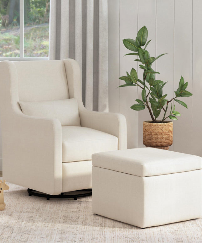 Adrian Swivel Glider with Storage Ottoman | Water Repellent & Stain Resistant fabric