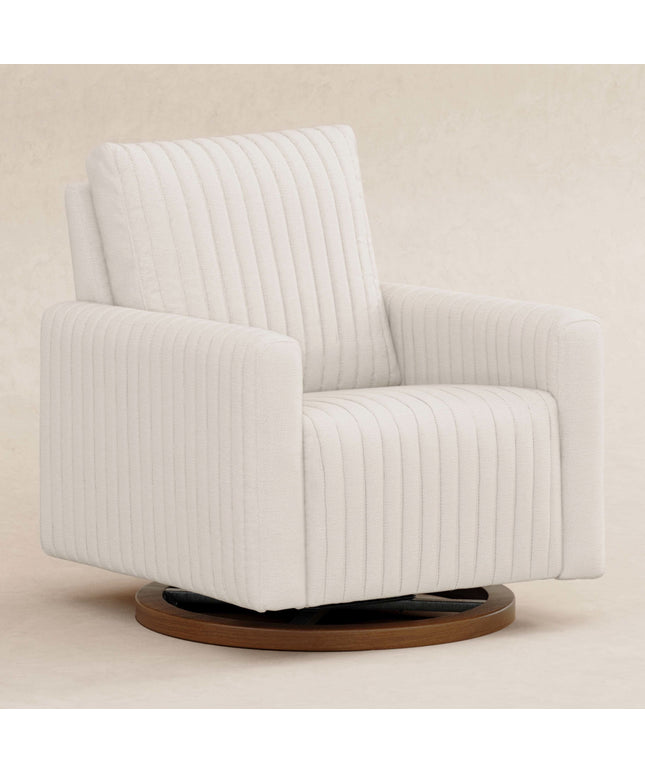 Poe Channeled Swivel Glider in Eco-Performance Fabric | Water Repellent & Stain Resistant