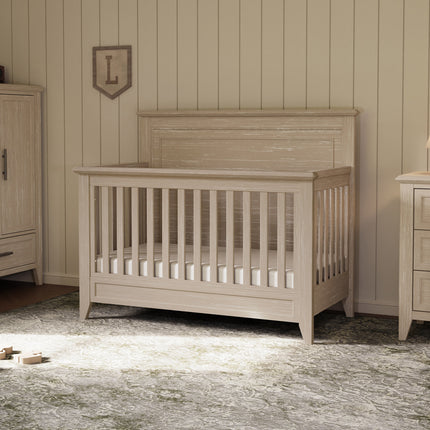 Beckett Rustic 4-in-1  Convertible Flat Top Crib
