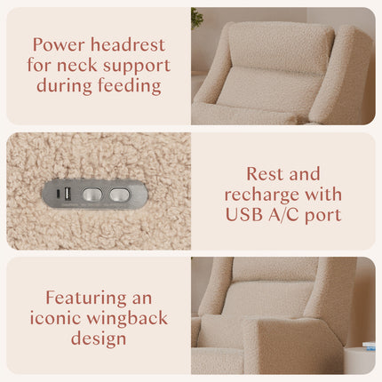 Kiwi Plus Power Recliner and Swivel Glider with Power Adjustable Headrest and USB Port