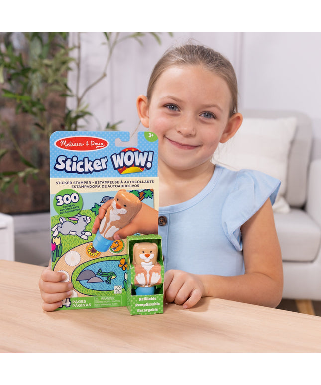 Sticker WOW!™ Bunny Bundle: Activity Pad & Sticker Stamper + Mini Activity Pad and 200 Refill Stickers