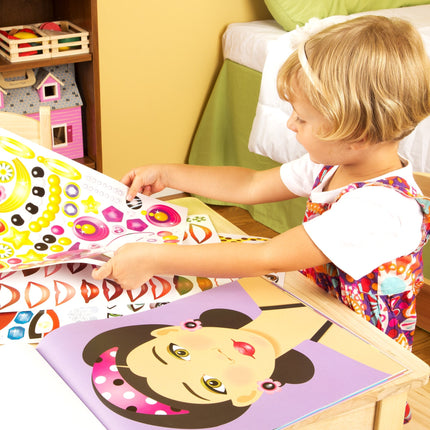 Make-a-Face Sticker Pad - Fashion Faces