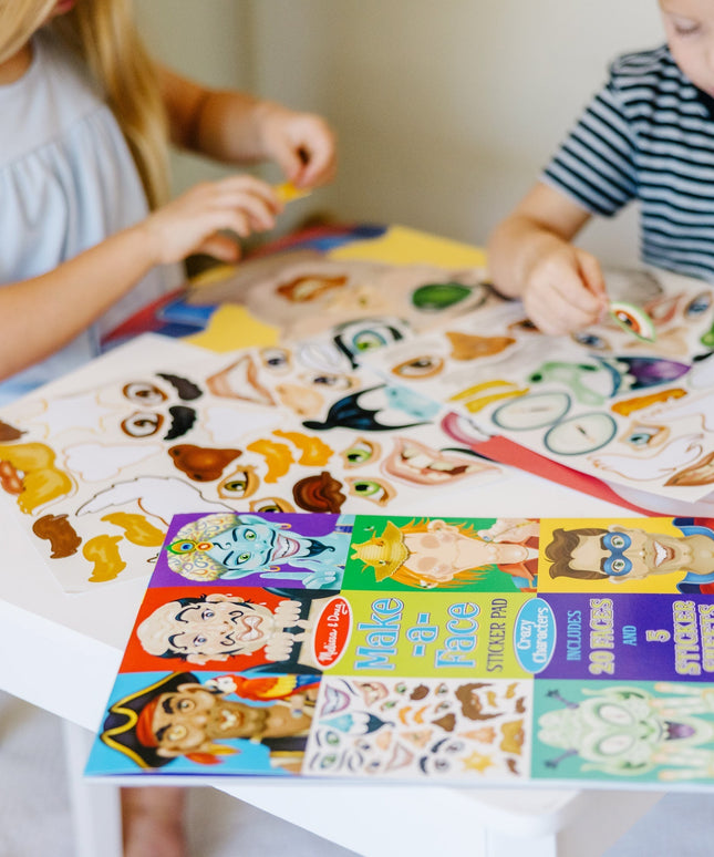 Make-a-Face Sticker Pad - Crazy Characters