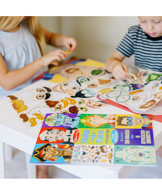 Make-a-Face Sticker Pad - Crazy Characters