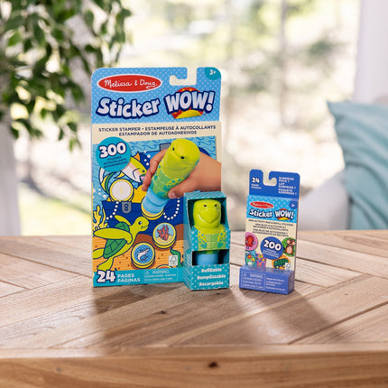 Sticker WOW!™ Sea Turtle Bundle: Activity Pad & Sticker Stamper + Mini Activity Pad and 200 Refill Stickers