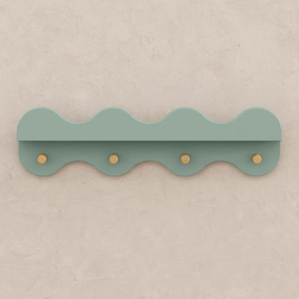 Lido Wave Bookshelf with Hooks