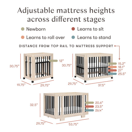 Yuzu 8-in-1 Convertible Crib with All-Stages® Conversion Kits