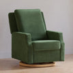 Forest Green Velvet with Light Wood Base