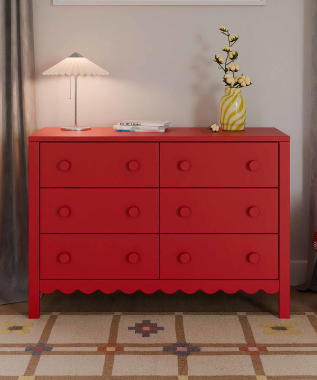 Sammy Scallop 6-Drawer Dresser