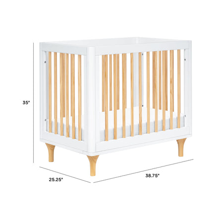 Lolly 4-in-1 Convertible Mini Crib with Toddler Bed Conversion Kit