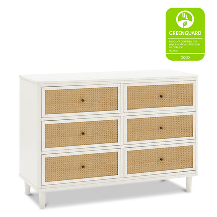 Marin with Cane 6 Drawer Assembled Dresser