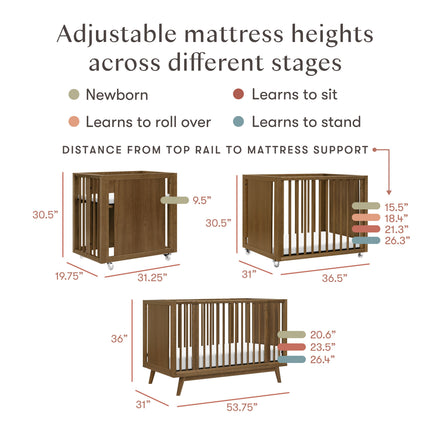 Palma 8-in-1 Convertible All-Stages® Crib with Bassinet & Toddler Bed Kits