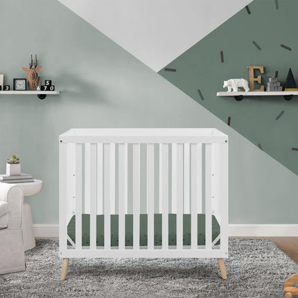 Essex Convertible Mini Baby Crib with 2.75-Inch Mattress, Greenguard Gold Certified