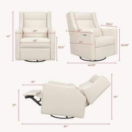 Kiwi Plus Power Recliner and Swivel Glider with Power Adjustable Headrest and USB Port