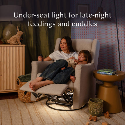 Kiwi Deluxe Power Recliner and Swivel Glider with Heat and Massage