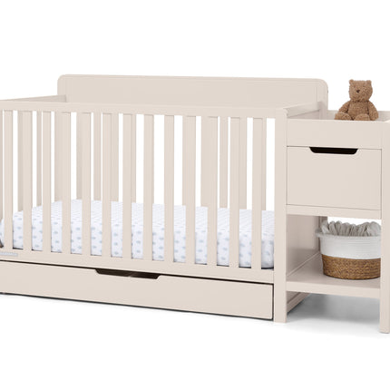 Maya 5-in-1 Convertible Crib and Changer with Storage