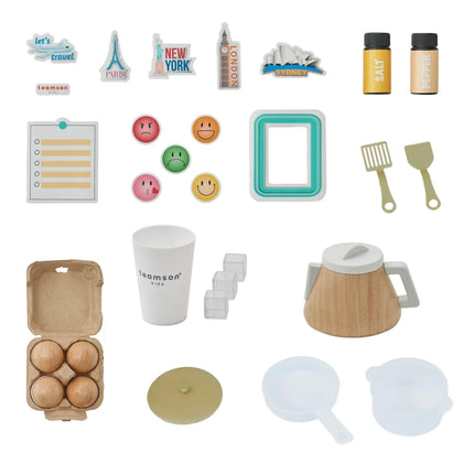 LITTLE CHEF ATLANTA LARGE MODULAR PLAY KITCHEN - WHITE/GOLD