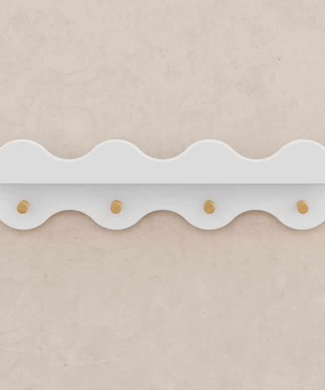 Lido Wave Bookshelf with Hooks