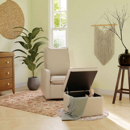 Cali Storage Ottoman in Eco-Performance Fabric | Water Repellent & Stain Resistant