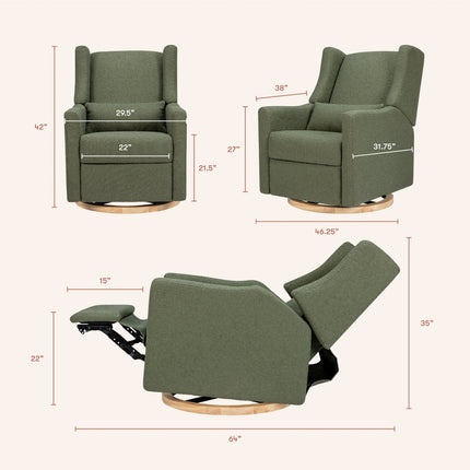 Kiwi Electronic Recliner and Swivel Glider with USB port