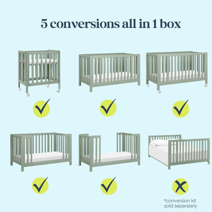 Colby GROW 6-in-1 Convertible Bassinet to Crib