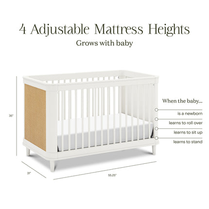 Marin with Cane 3-in-1 Convertible Crib