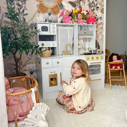 Modern Play Kitchen for Kids - White