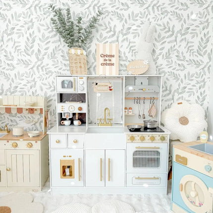 Modern Play Kitchen for Kids - White