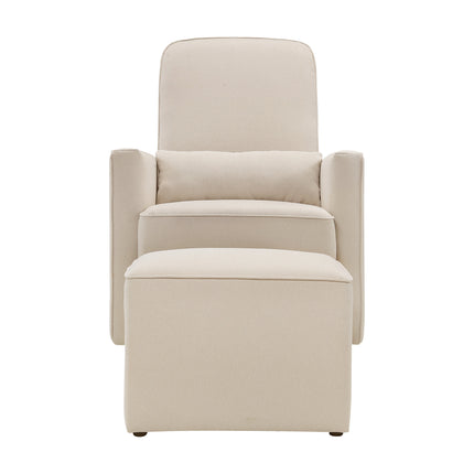 Olive Glider and Ottoman