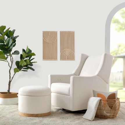 Naka Storage Ottoman in Eco-Performance Fabric | Water Repellent & Stain Resistant
