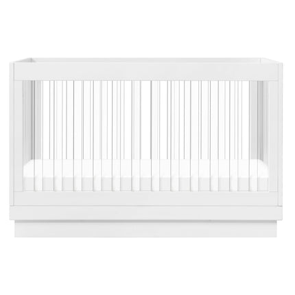 Harlow Acrylic 3-in-1 Convertible Crib with Toddler Bed Conversion Kit