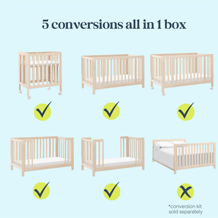 Colby GROW 6-in-1 Convertible Bassinet to Crib