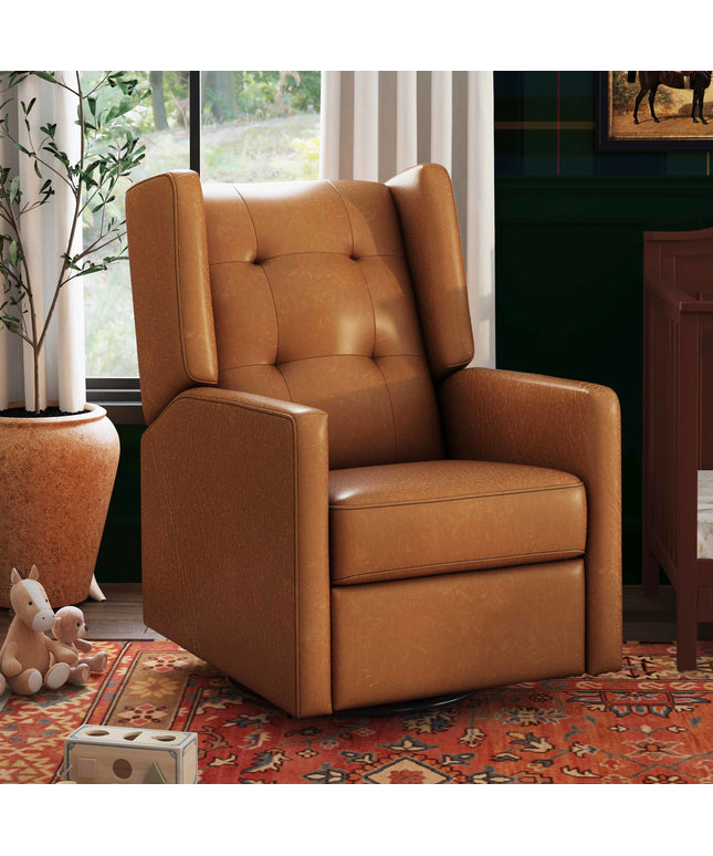 Maddox Recliner and Swivel Glider in Vegan Leather