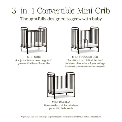 Abigail 3-in-1 Convertible Mini Crib