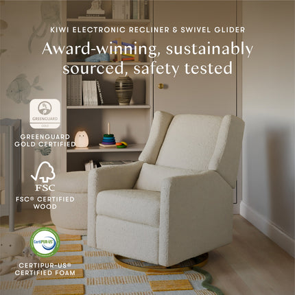 Kiwi Electronic Recliner and Swivel Glider with USB port