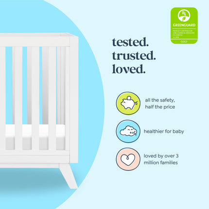 Otto 3-in-1 Convertible Mini Crib with 4" Mattress